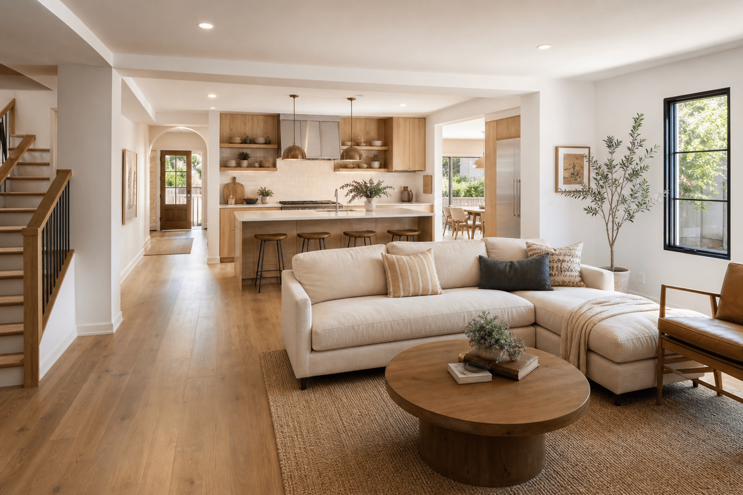 Warm remodeled home interior by Alfa Remodeling